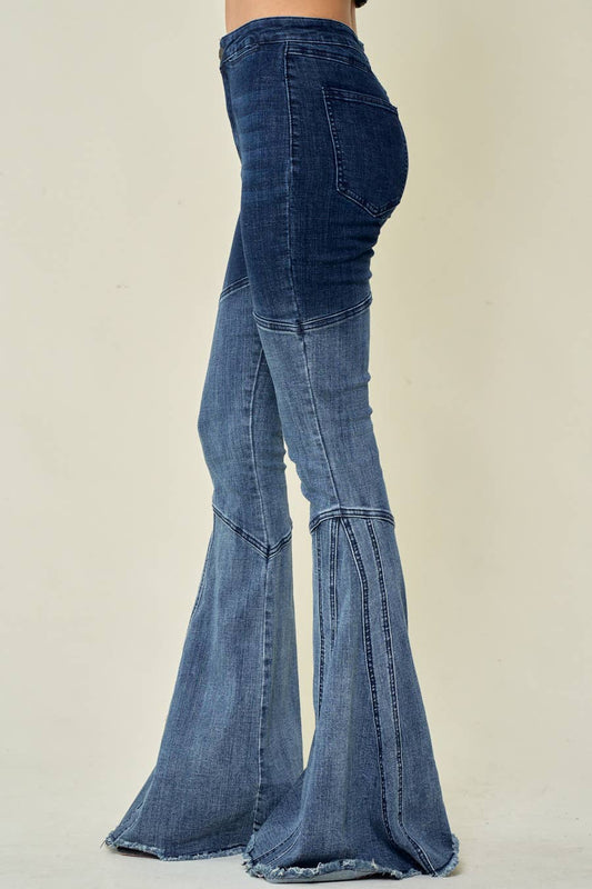Saints & Hearts OMBRE DENIM FLARED WESTERN DENIM JEANS