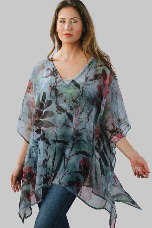 Sevya Handmade - Kumari Cupro Top Silver Leaves - OS