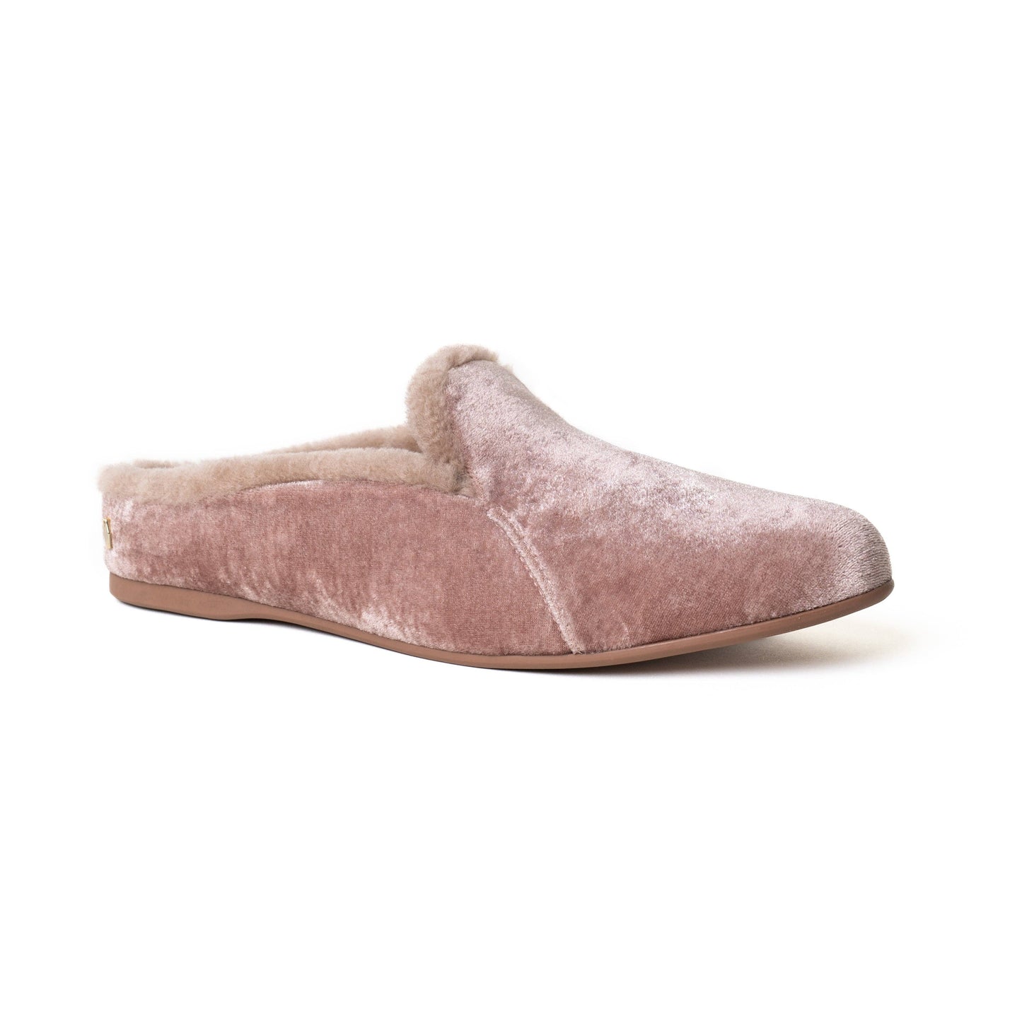 Mave & Chez - The Maya Backless Mule: Champagne Velvet / 9