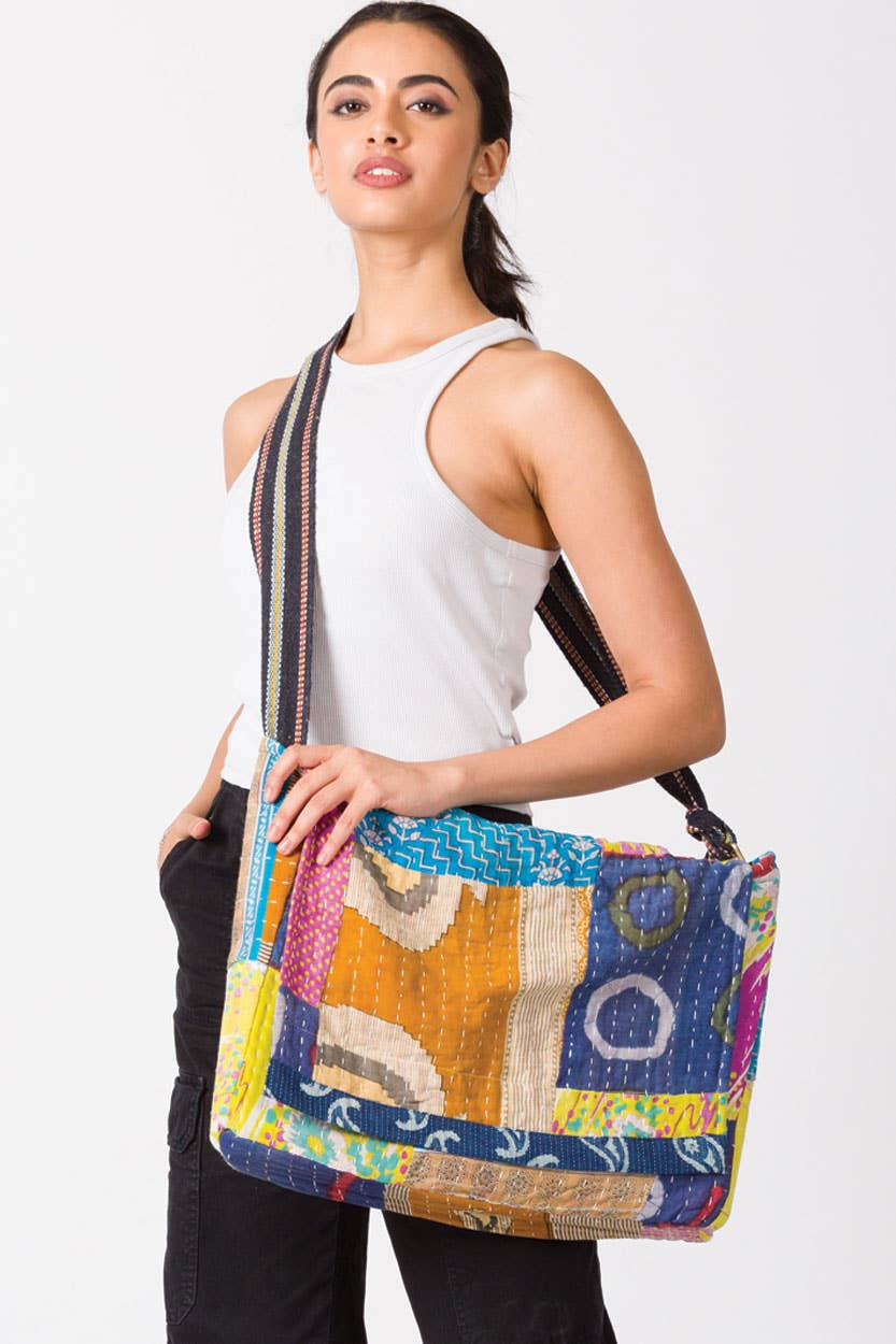 Sevya Handmade - Kantha Messenger Bag