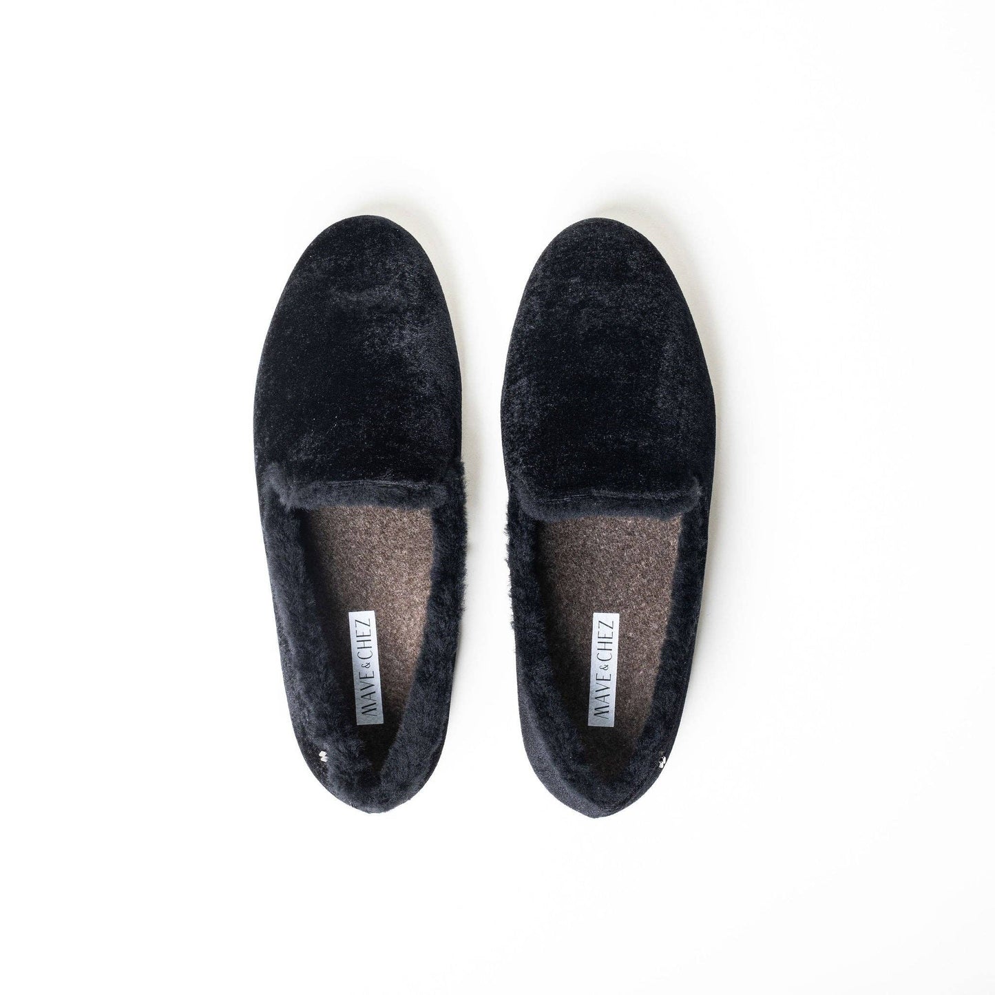 Mave & Chez - The Audrey - Classic Loafer: Black Velvet / 9