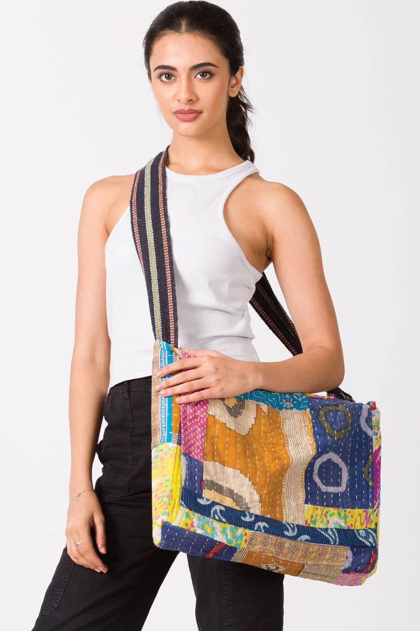 Sevya Handmade - Kantha Messenger Bag