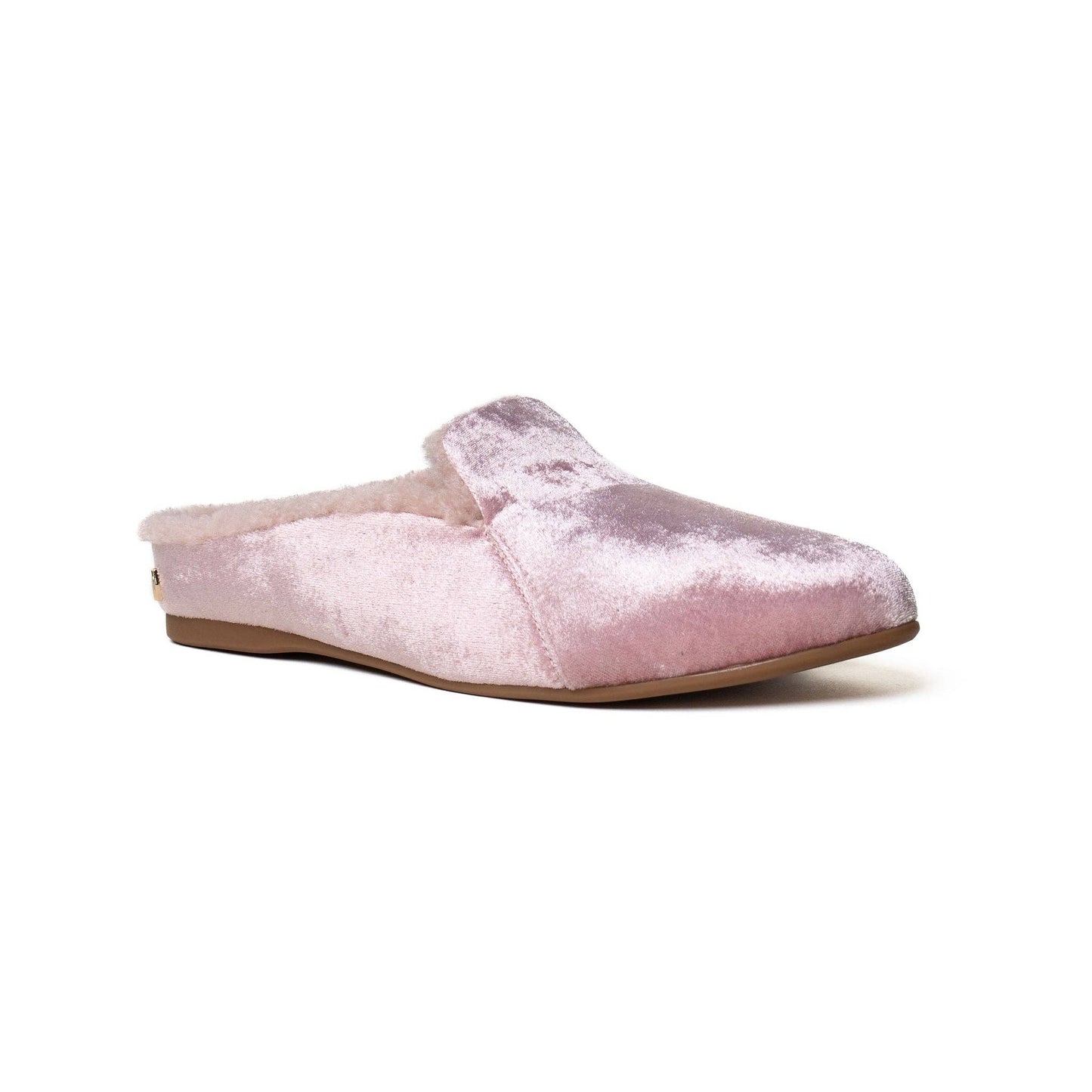 Mave & Chez - The Maya Backless Mule: Champagne Velvet / 9