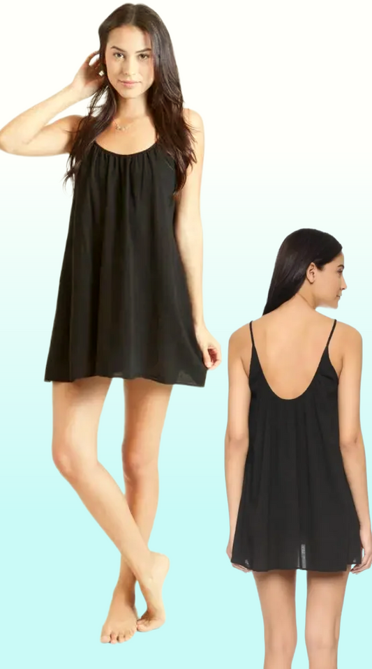 9seed - ST BARTS low back mini in core cotton: Black / OS