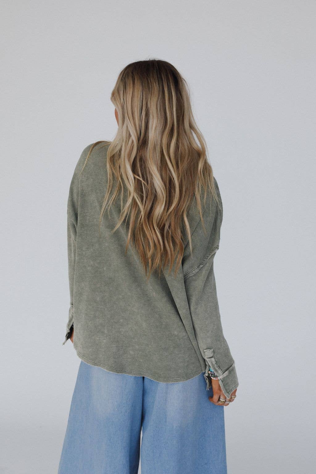 Three Bird Nest - Cool Comfort Henley Top - Olive