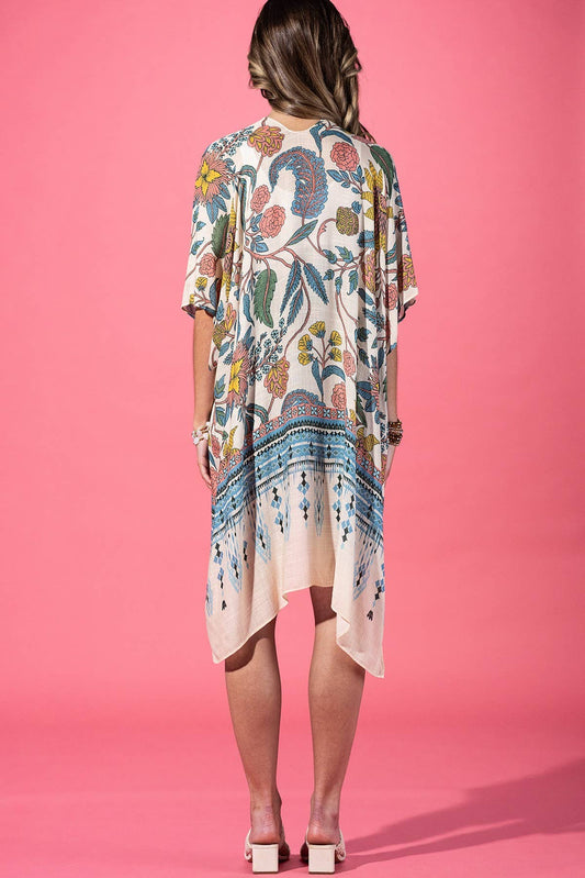 Urbanista - Mesa Bloom Viscose Kimono: VINTAGE FLOWER / OS
