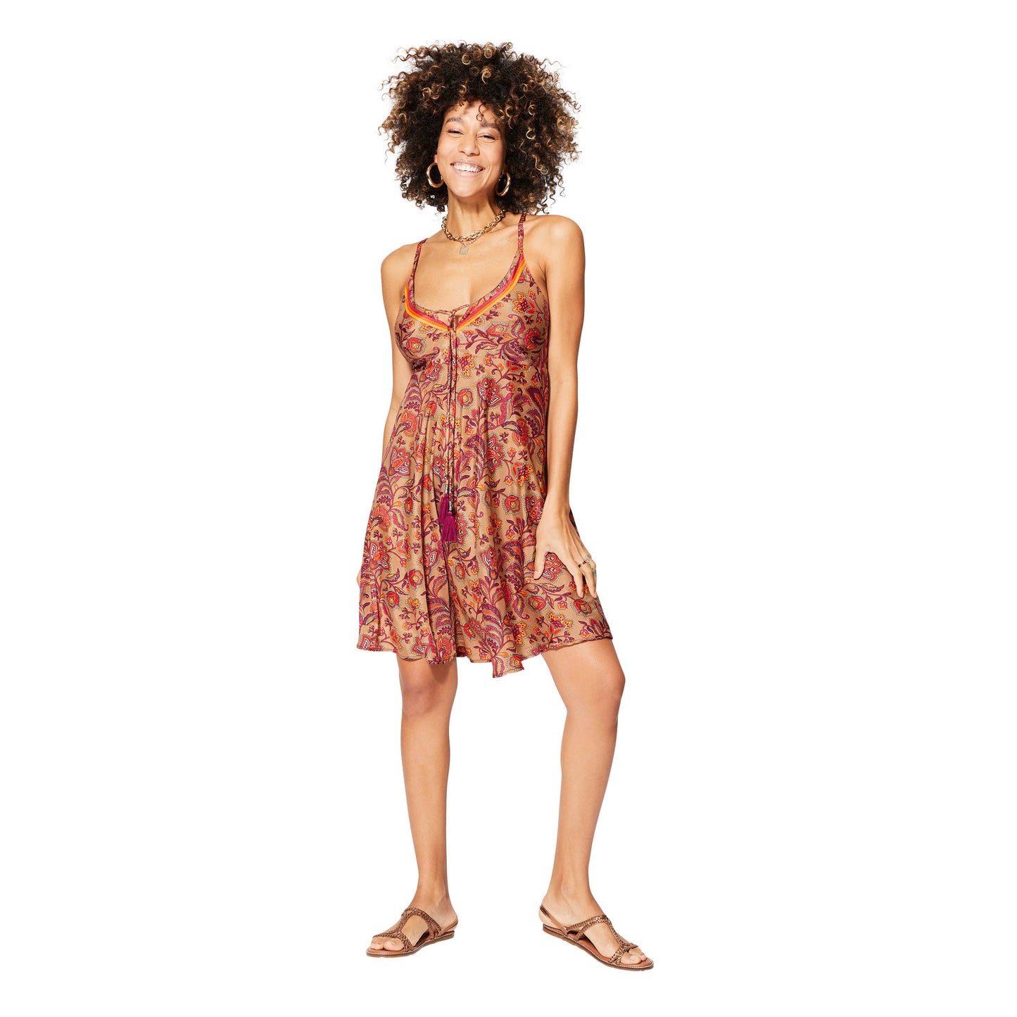 Aller Simplement - SLEEVELESS SHORT SUMMER DRESS L/XL