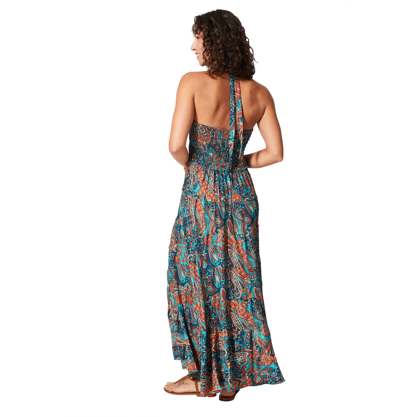 Aller Simplement - MAXI LONG SLEEVELESS SUMMER DRESS / OS