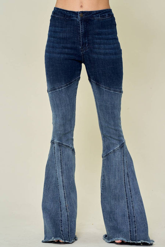 Saints & Hearts OMBRE DENIM FLARED WESTERN DENIM JEANS