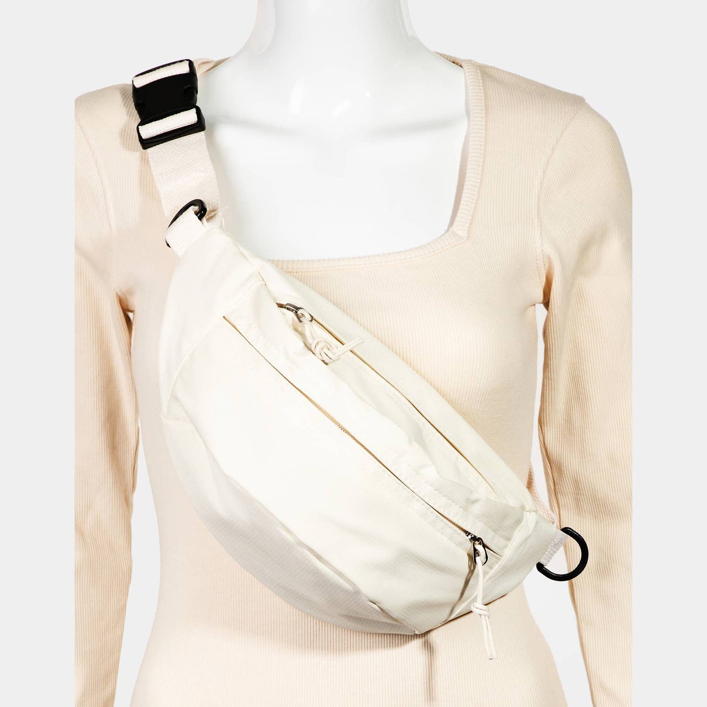 Collections by Fame Accessories - Large Lightweight Fanny Pack Bag: PU