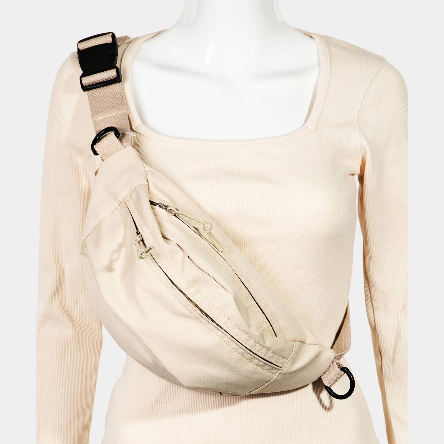Collections by Fame Accessories - Large Lightweight Fanny Pack Bag: PU