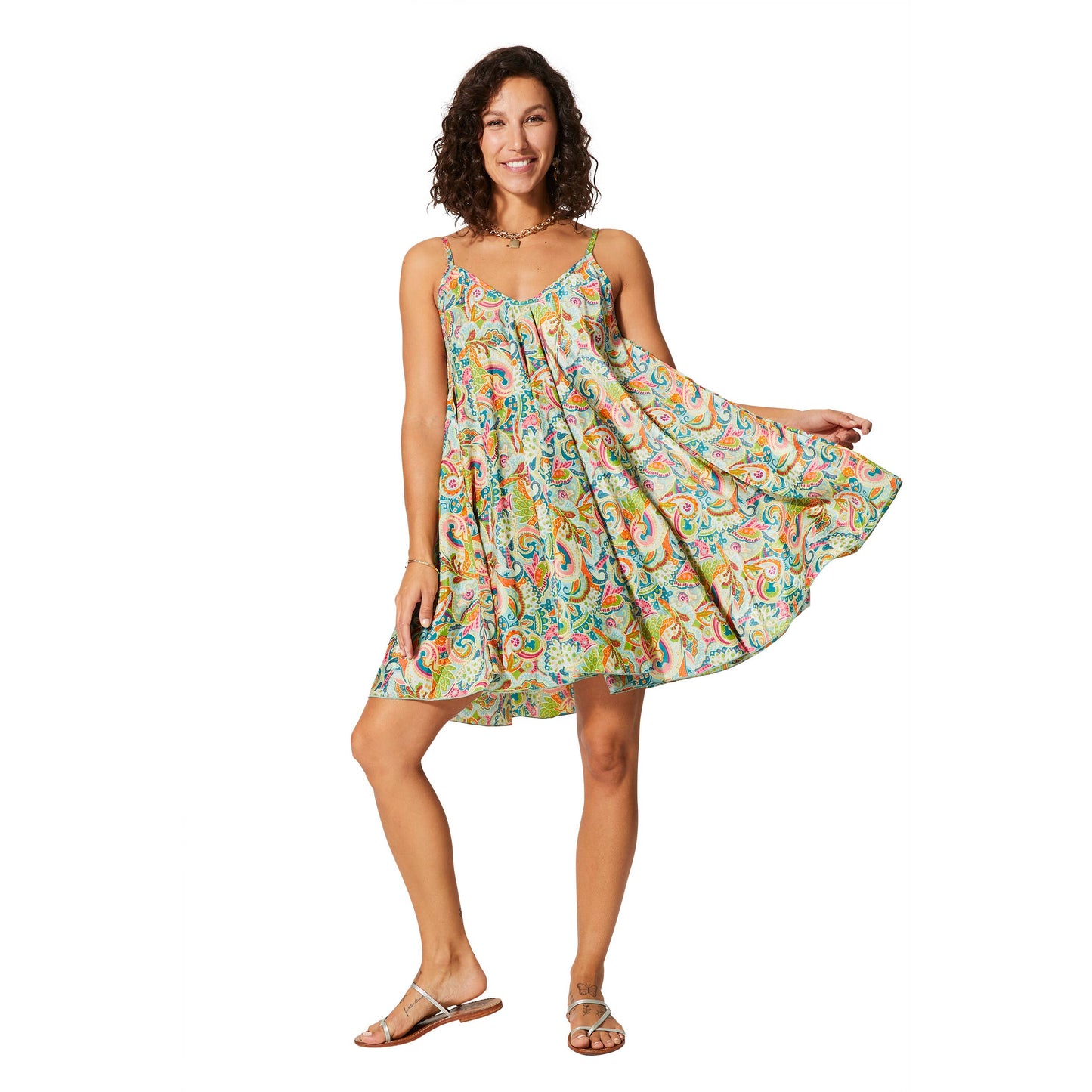 Aller Simplement - SHORT SLEEVELESS SUMMER DRESS / OS