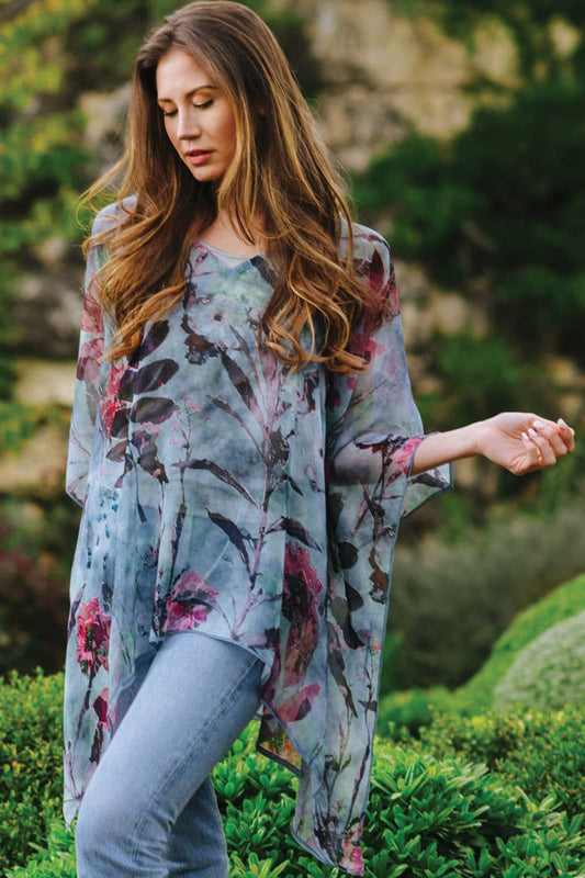 Sevya Handmade - Kumari Cupro Top Silver Leaves - OS