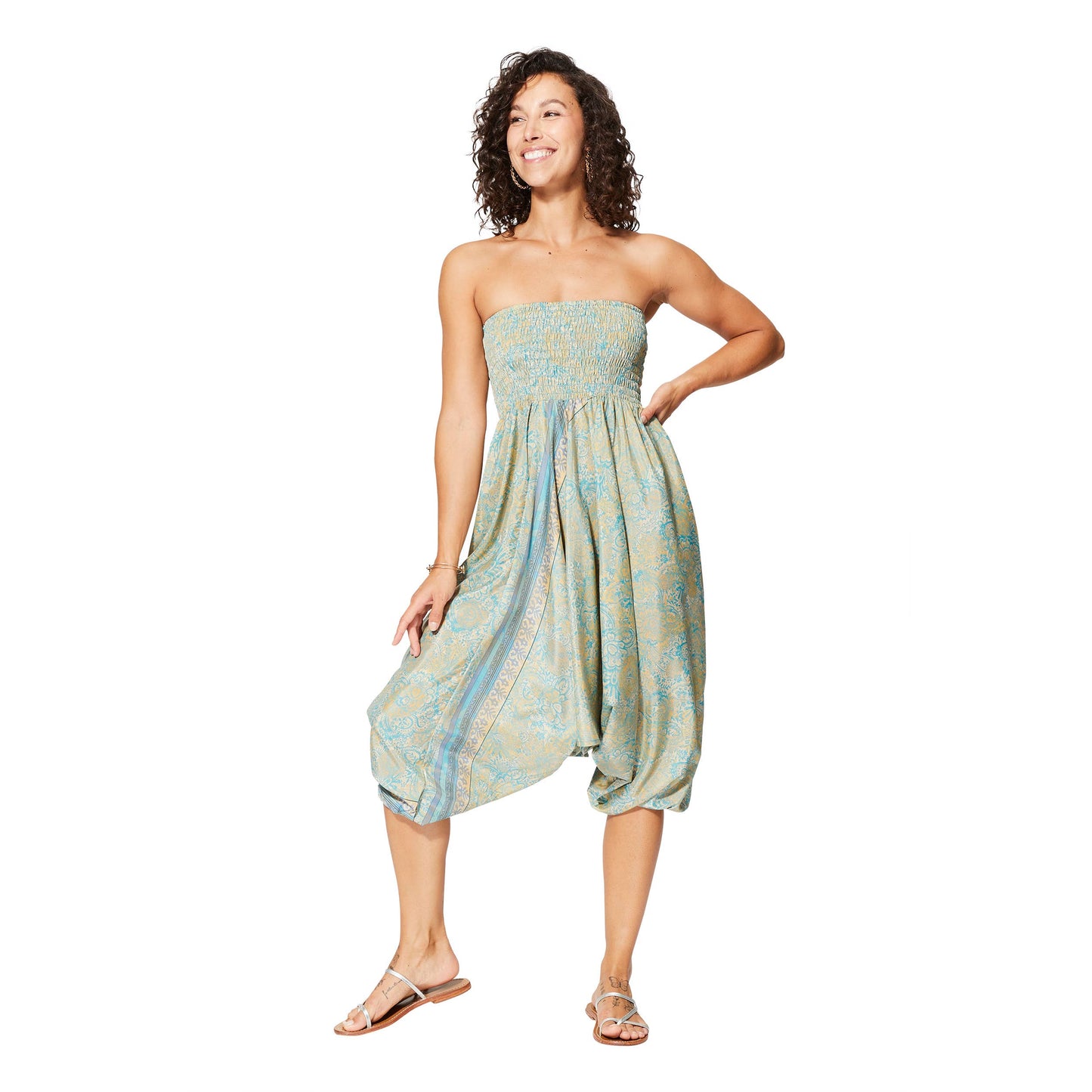 Aller Simplement - 3 IN 1 SUMMER CONVERTIBLE PANTS TUNIC ROMPER/ OS