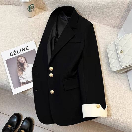 Rosa Clothing - Essential Basic Smart Elegant Blazer - Black