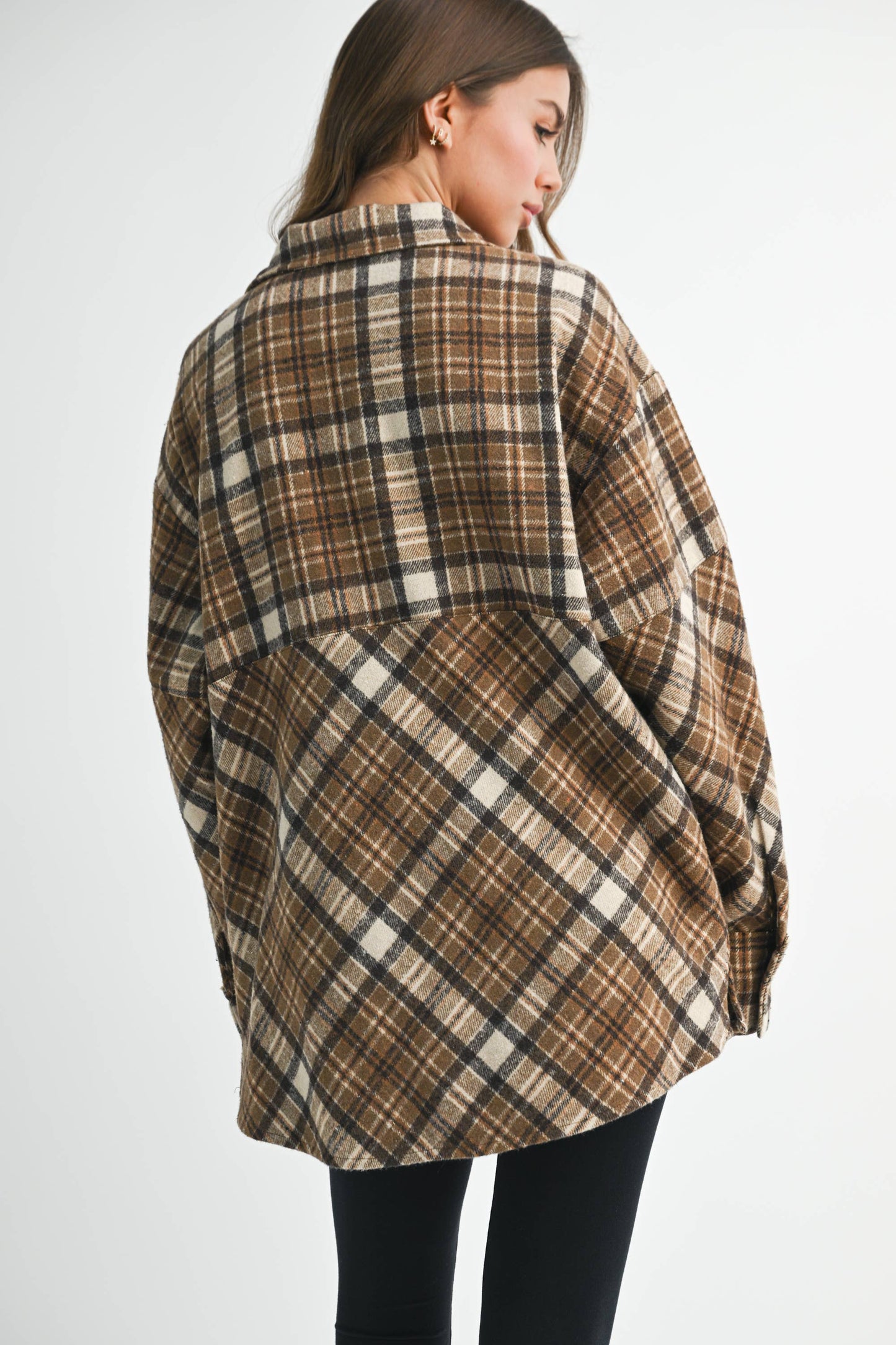 AEMI + CO - 8421EK Mya Plaid Pullover 1: Chocolate / Contemporary
