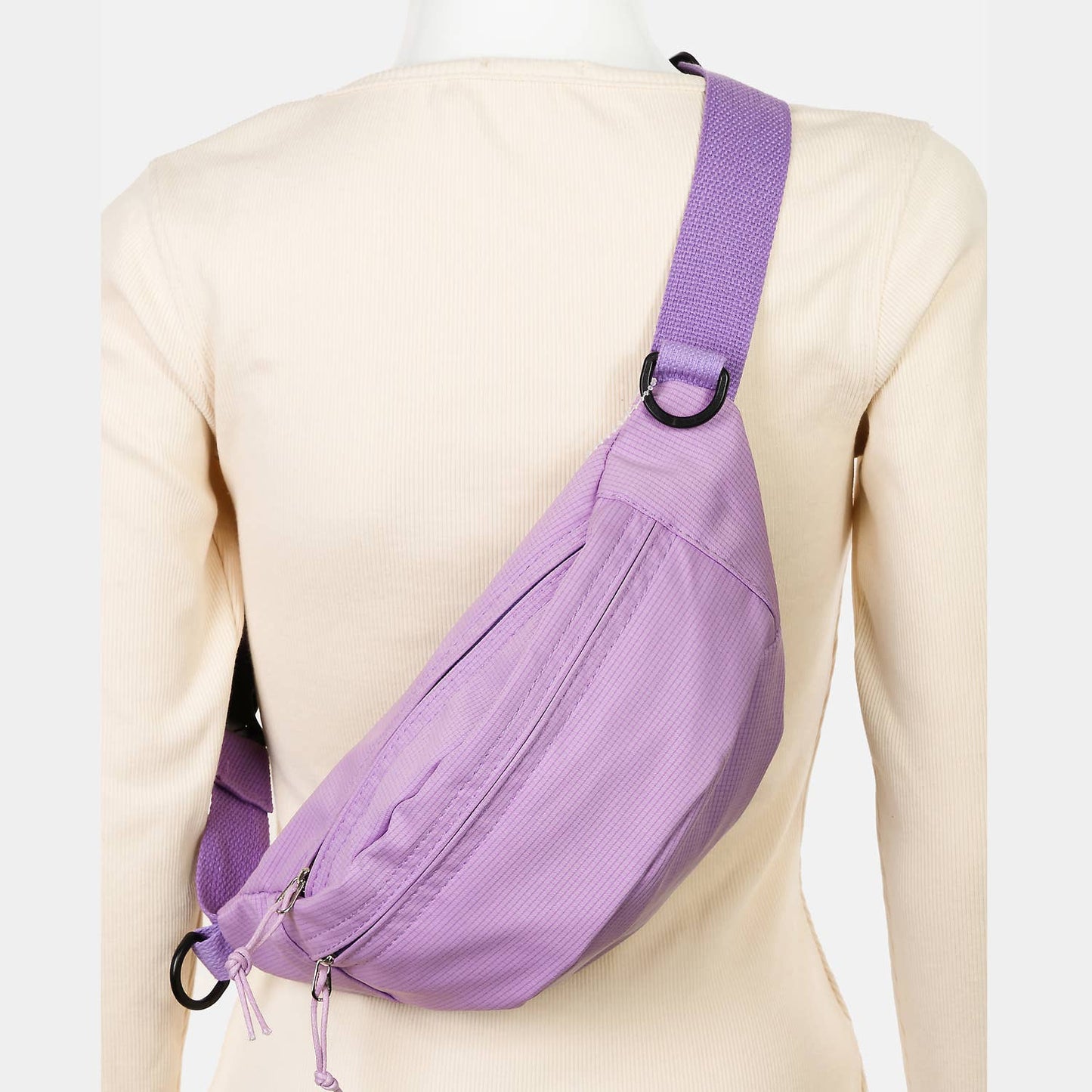 Collections by Fame Accessories - Large Lightweight Fanny Pack Bag: PU