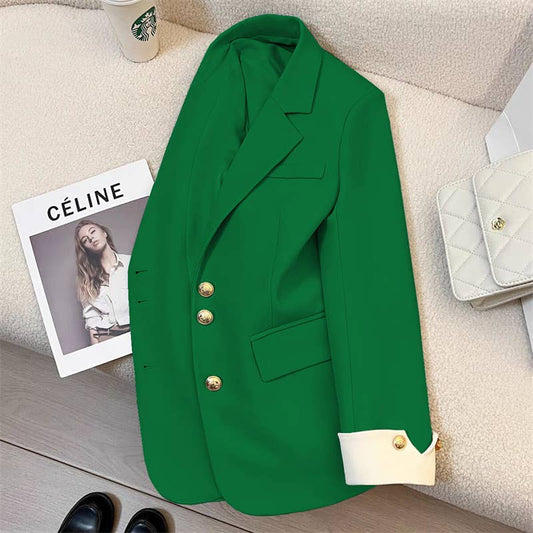 Rosa Clothing - Essential Basic Smart Elegant Blazer - Emerald