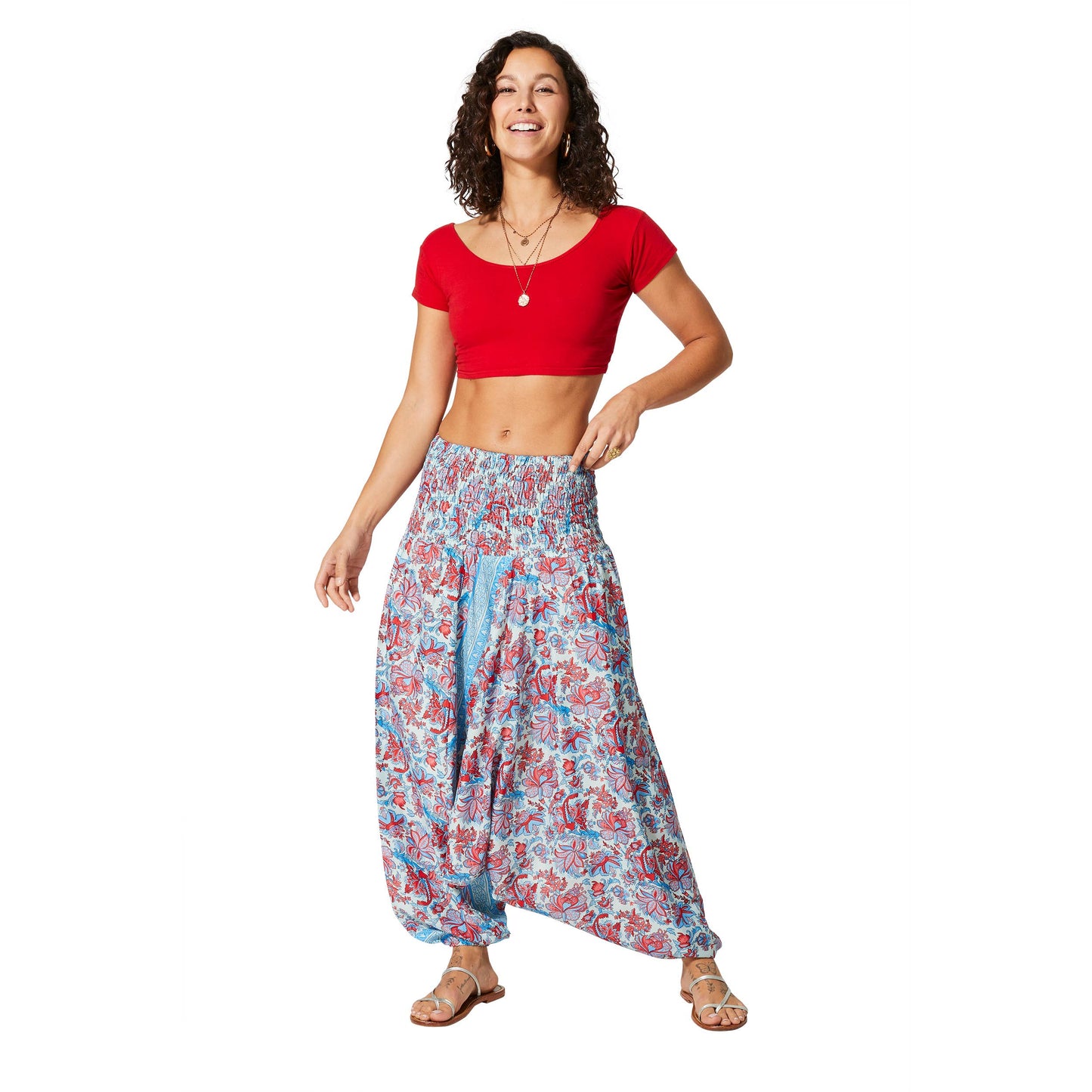 Aller Simplement - 3 IN 1 SUMMER CONVERTIBLE PANTS TUNIC ROMPER/ OS
