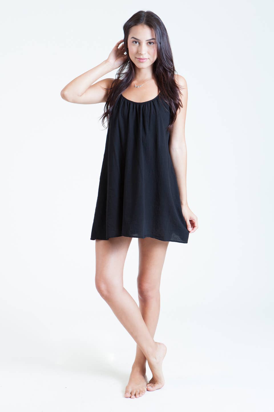 9seed - ST BARTS low back mini in core cotton: Black / OS