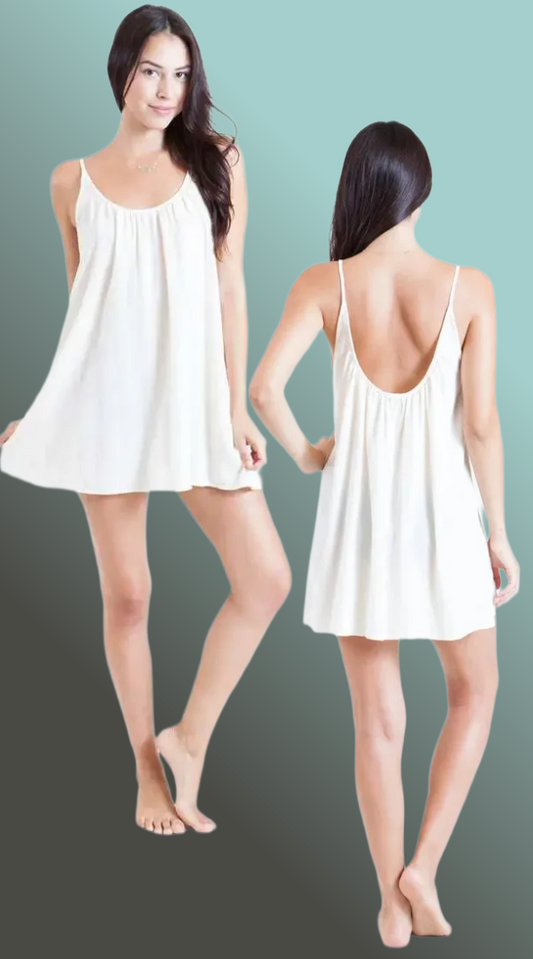 9seed - ST BARTS low back mini in core cotton: White / OS