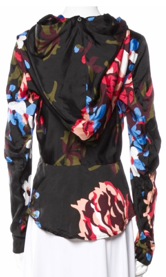 Vivienne Westwood Floral Print V-Neck Blouse M US6 IT44