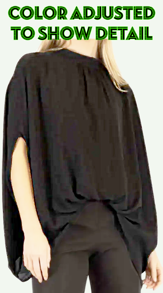 Before You Collection - Crepe Mock Neck Top: Black