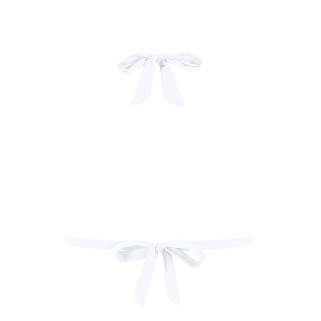 MrMiss Design Studio - Chlamys Varia SWIM Triangle Bikini Top - White