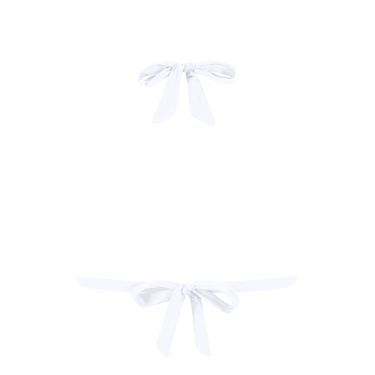MrMiss Design Studio - Chlamys Varia SWIM Triangle Bikini Top - White