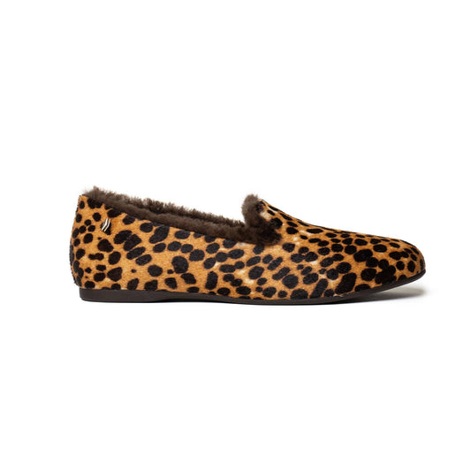 Mave & Chez - The Audrey Pony - Classic Loafer: Leopard Suede / 9
