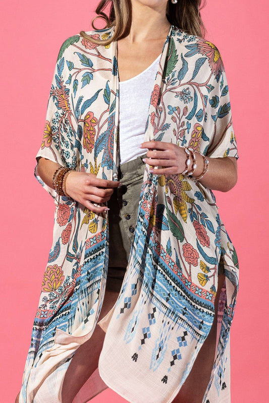 Urbanista - Mesa Bloom Viscose Kimono: VINTAGE FLOWER / OS