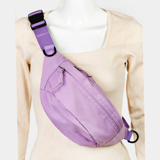 Collections by Fame Accessories - Large Lightweight Fanny Pack Bag: PU