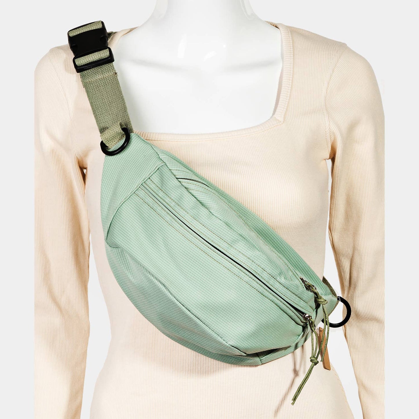 Collections by Fame Accessories - Large Lightweight Fanny Pack Bag: PU