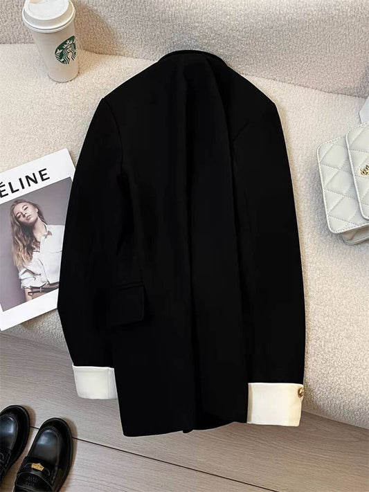 Rosa Clothing - Essential Basic Smart Elegant Blazer - Black