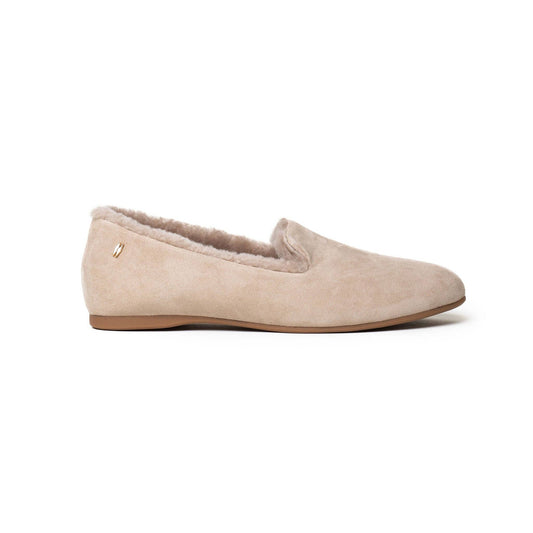 Mave & Chez - The Audrey - Classic Loafer: Sand Suede / 9