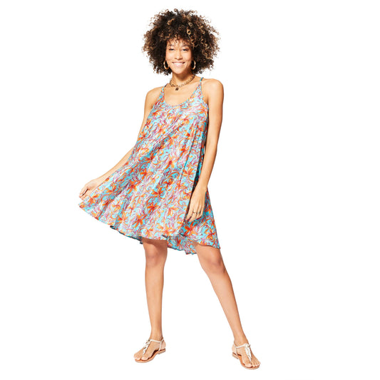 Aller Simplement - SLEEVELESS SHORT SUMMER DRESS L/XL