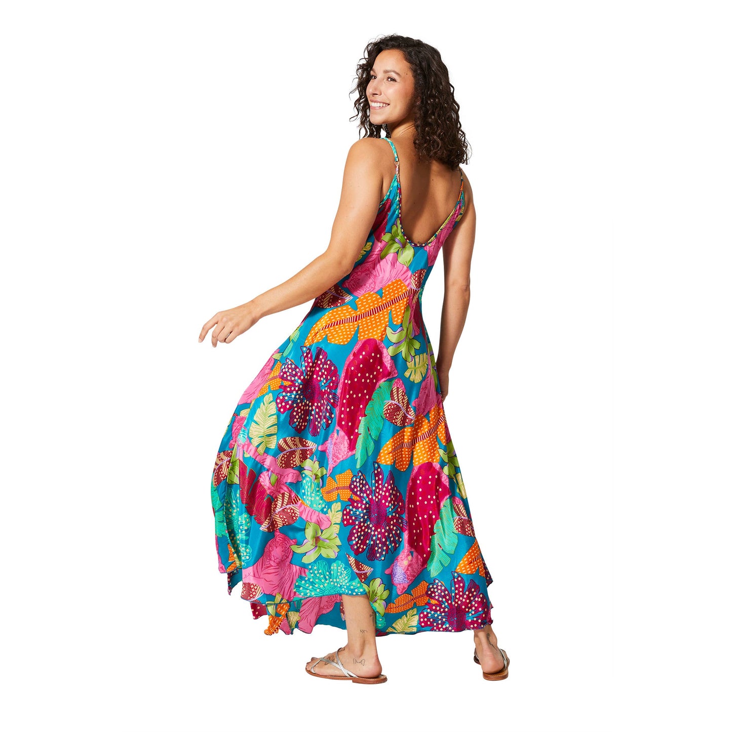 Aller Simplement - MAXI LONG SLEEVELESS SUMMER DRESS / OS