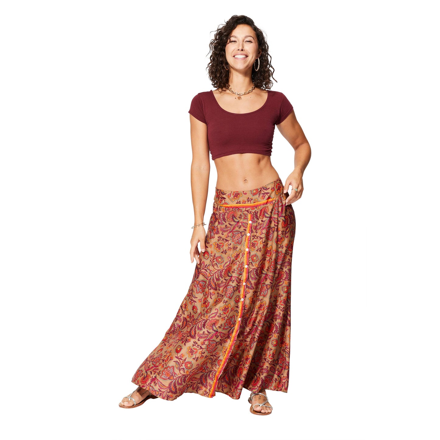 Aller Simplement - LONG SUMMER SKIRT  MAXI / OS