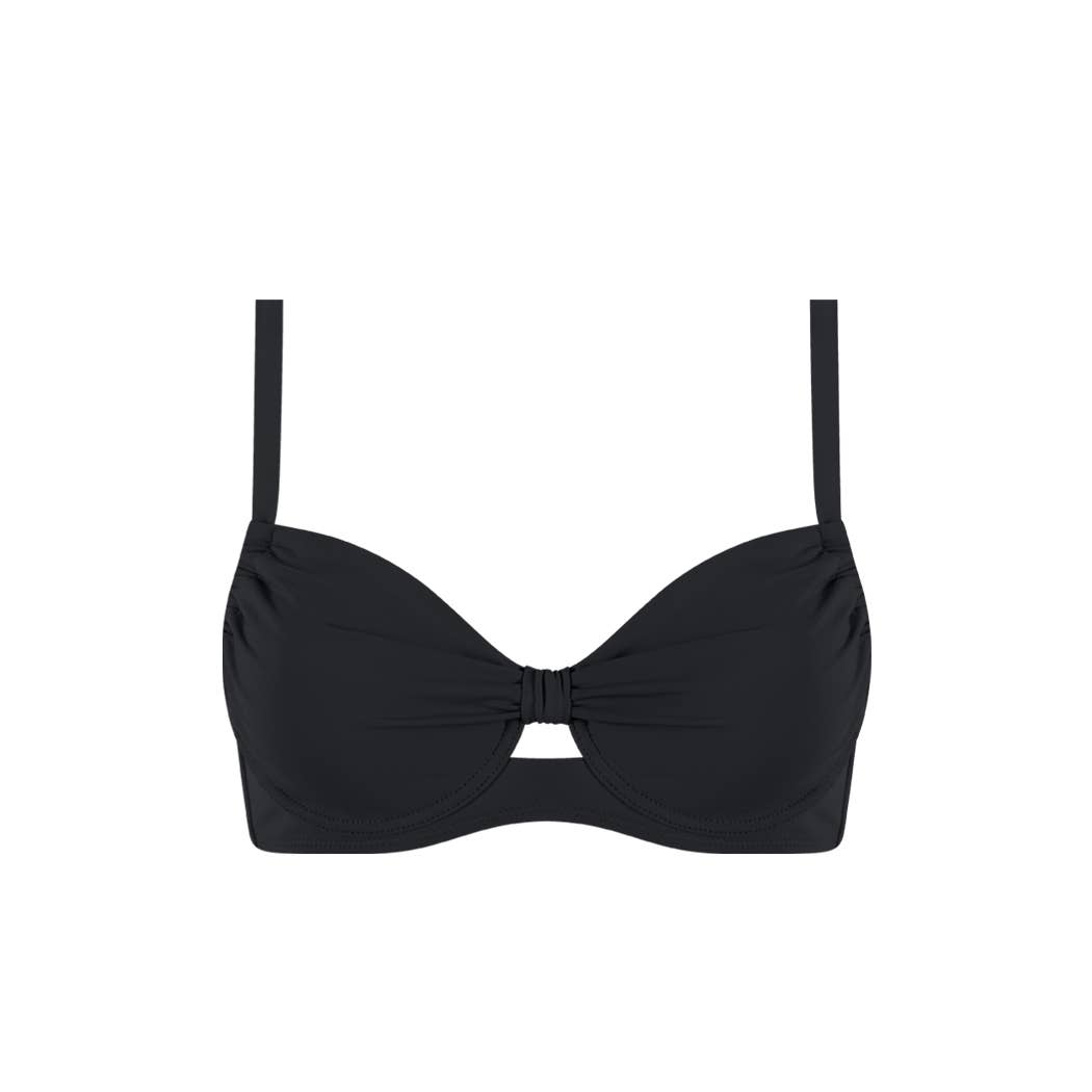MrMiss Design Studio - Chlamys Varia SWIM Minimizer Bikini Top  - Black